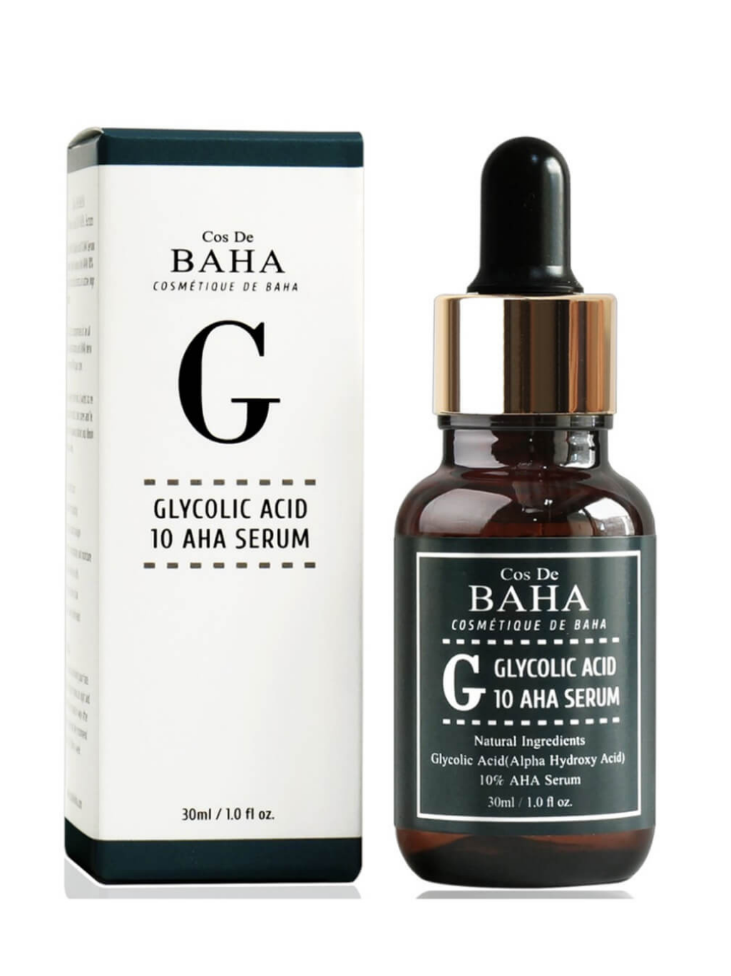 Cos De Baha Glycolic Acid 10% AHA Peel Serum – 30ml