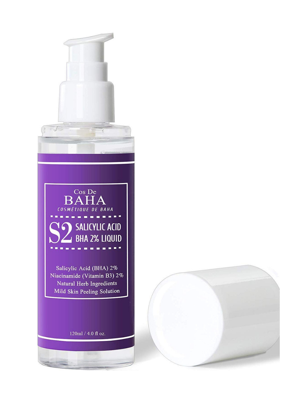 Cos De Baha Salicylic Acid BHA 2% Exfoliant Facial Liquid with Niacinamide – 120ml