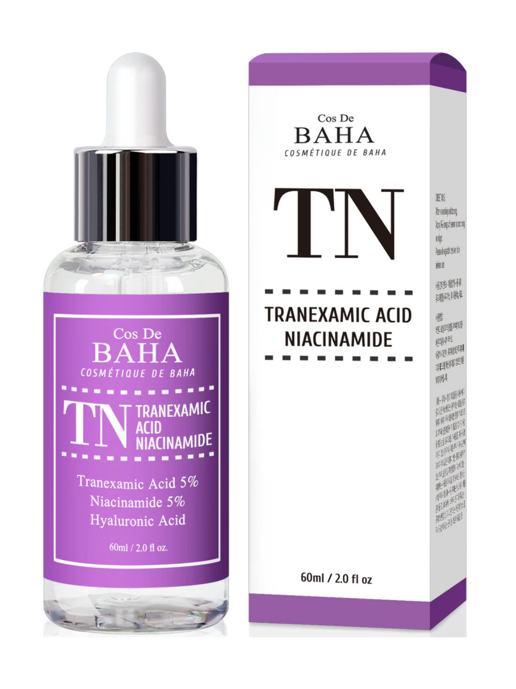 Cos De Baha Tranexamic Acid 5% + Niacinamide 5% Serum – 60ml