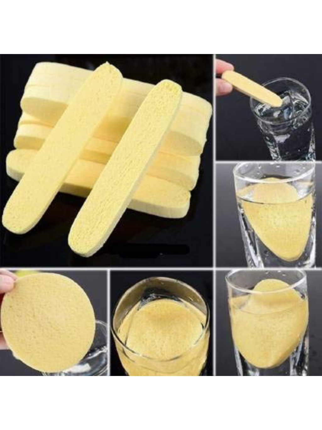 Hivey Fully Facial Cleansing Sponge To Remove Face Dust- 12 Pcs Sponge Sticks