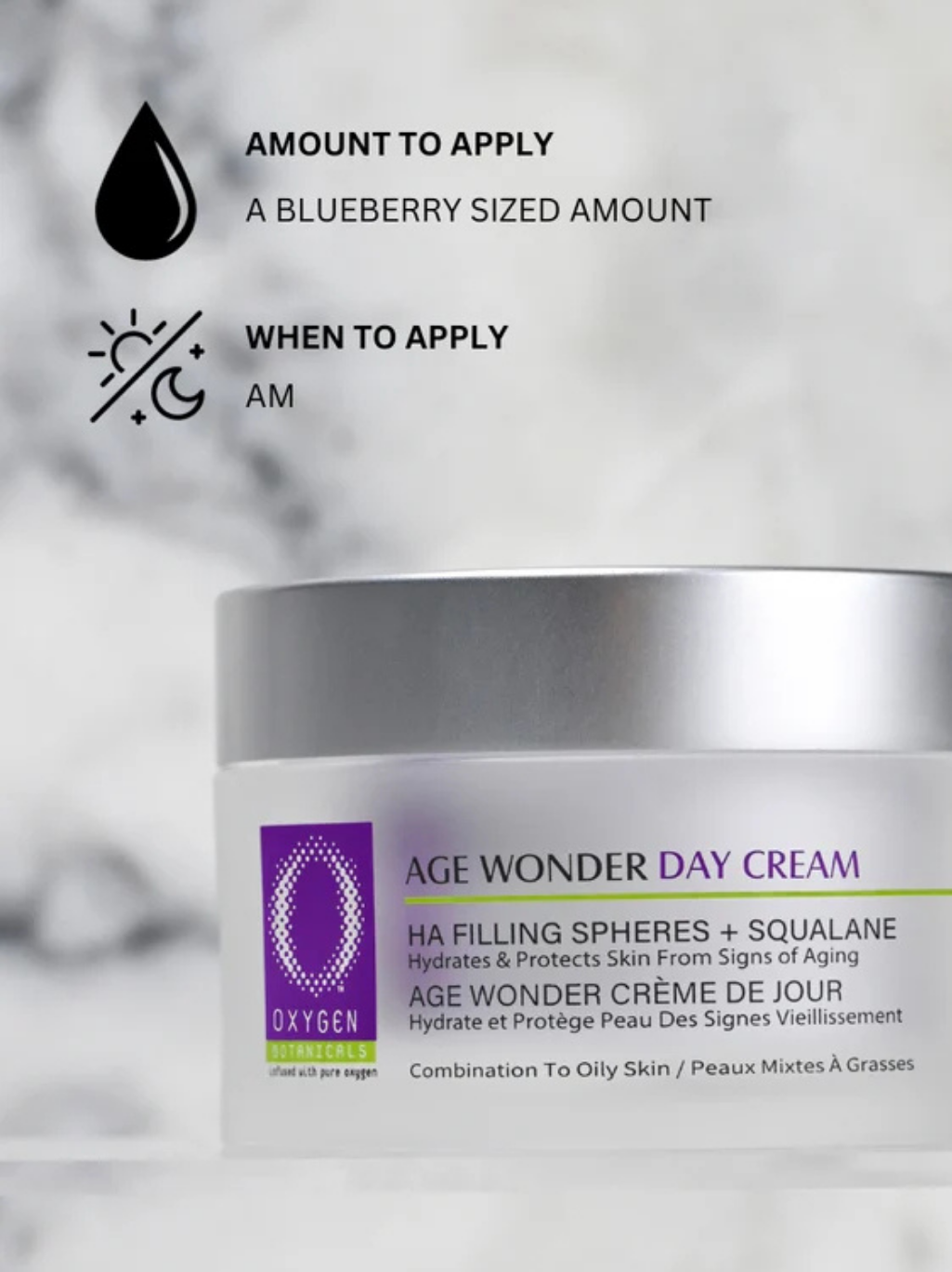 Oxygen Botanicals Age Wonder Day Cream – Combination to Oily Skin – 50ml