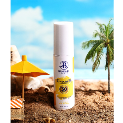 Bandari Beauty Sunscreen Spf 30 Pa++ Invisible Sun Shield 60ML
